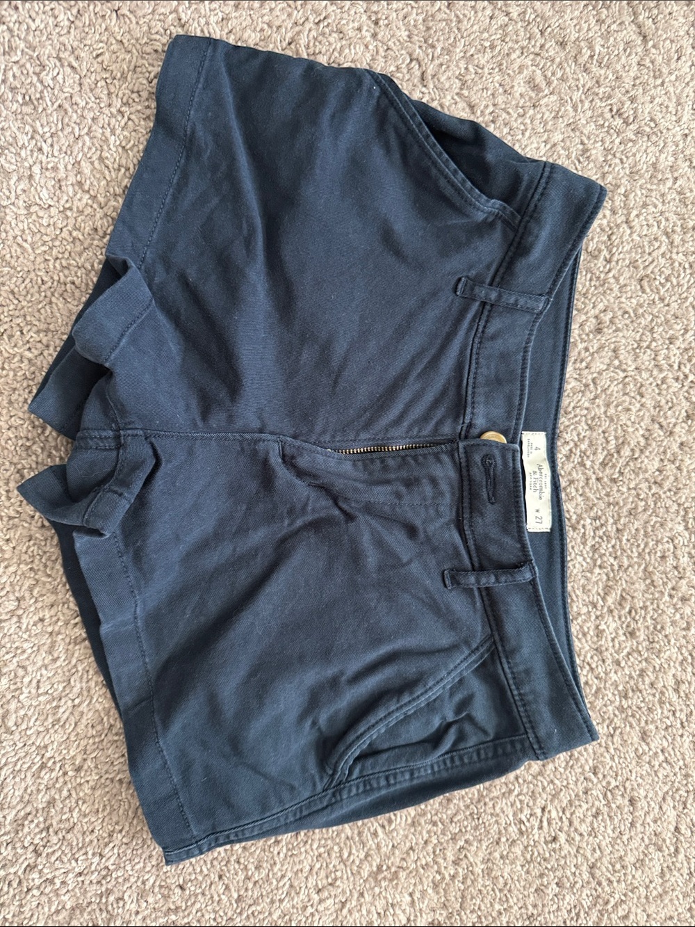 Abercrombie & Fitch Navy Blue Women's Chino Shorts